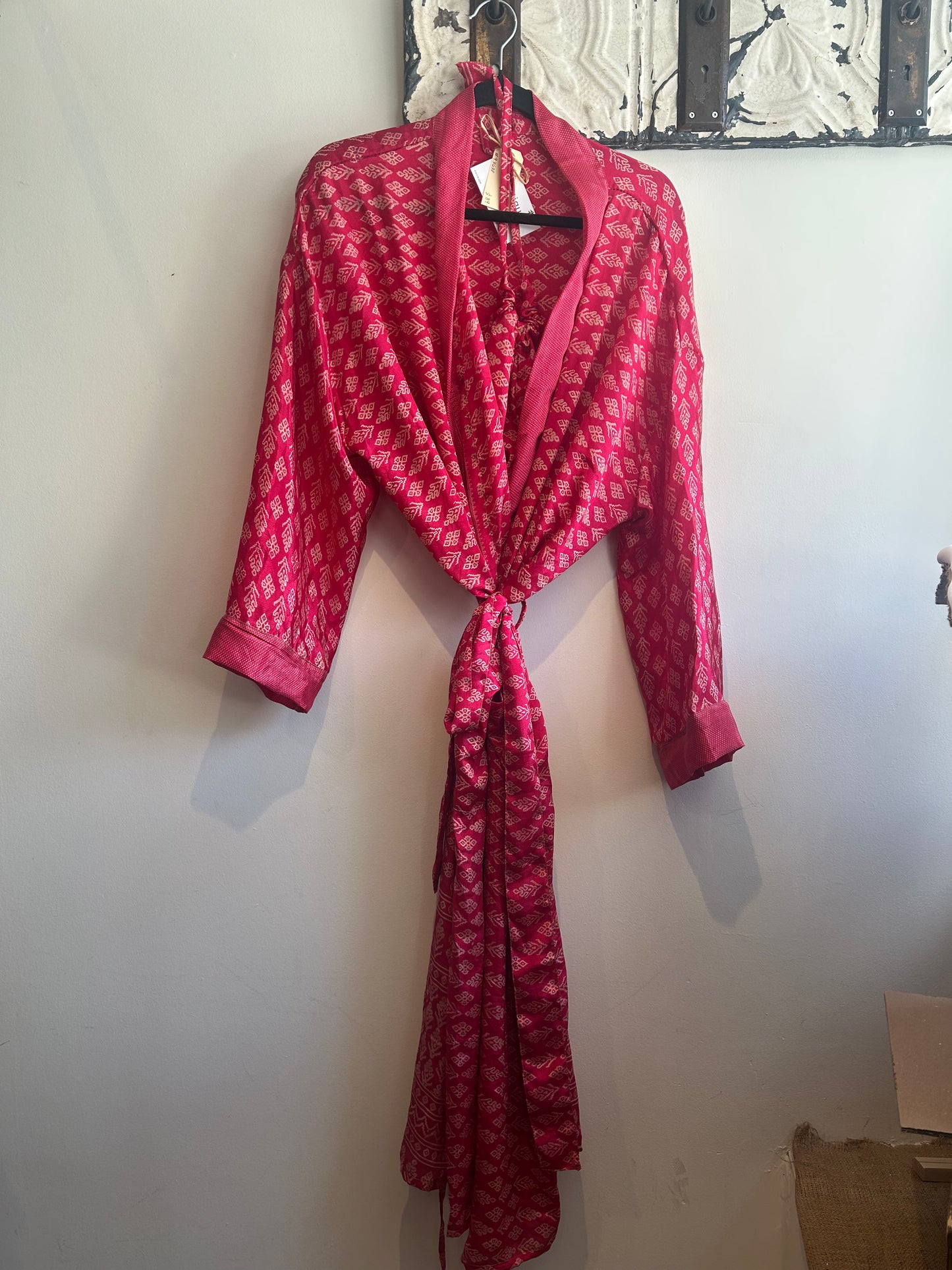 Upcycled Sari Robe - Long #C8