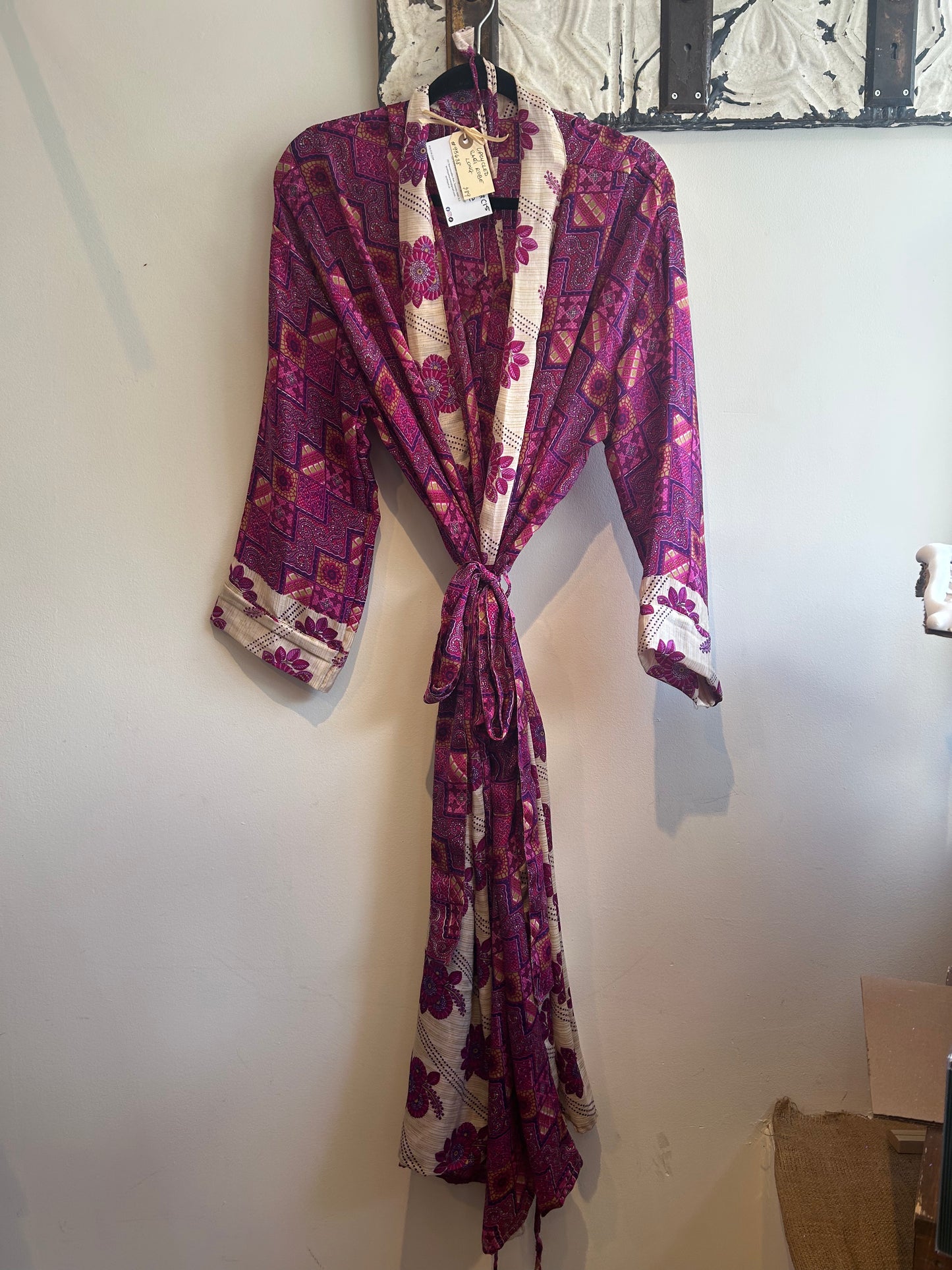 Upcycled Sari Robe - Long #C15