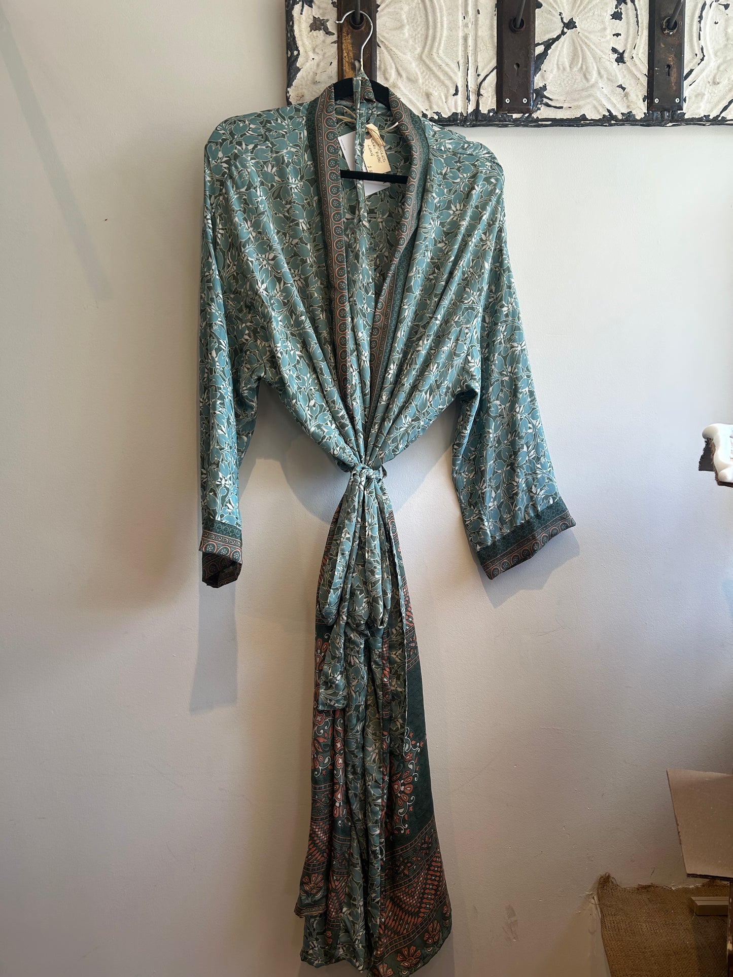 Upcycled Sari Robe - Long #C19