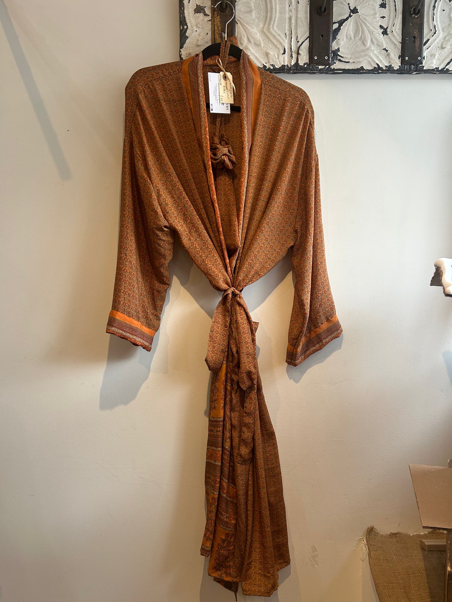 Upcycled Sari Robe - Long #C37