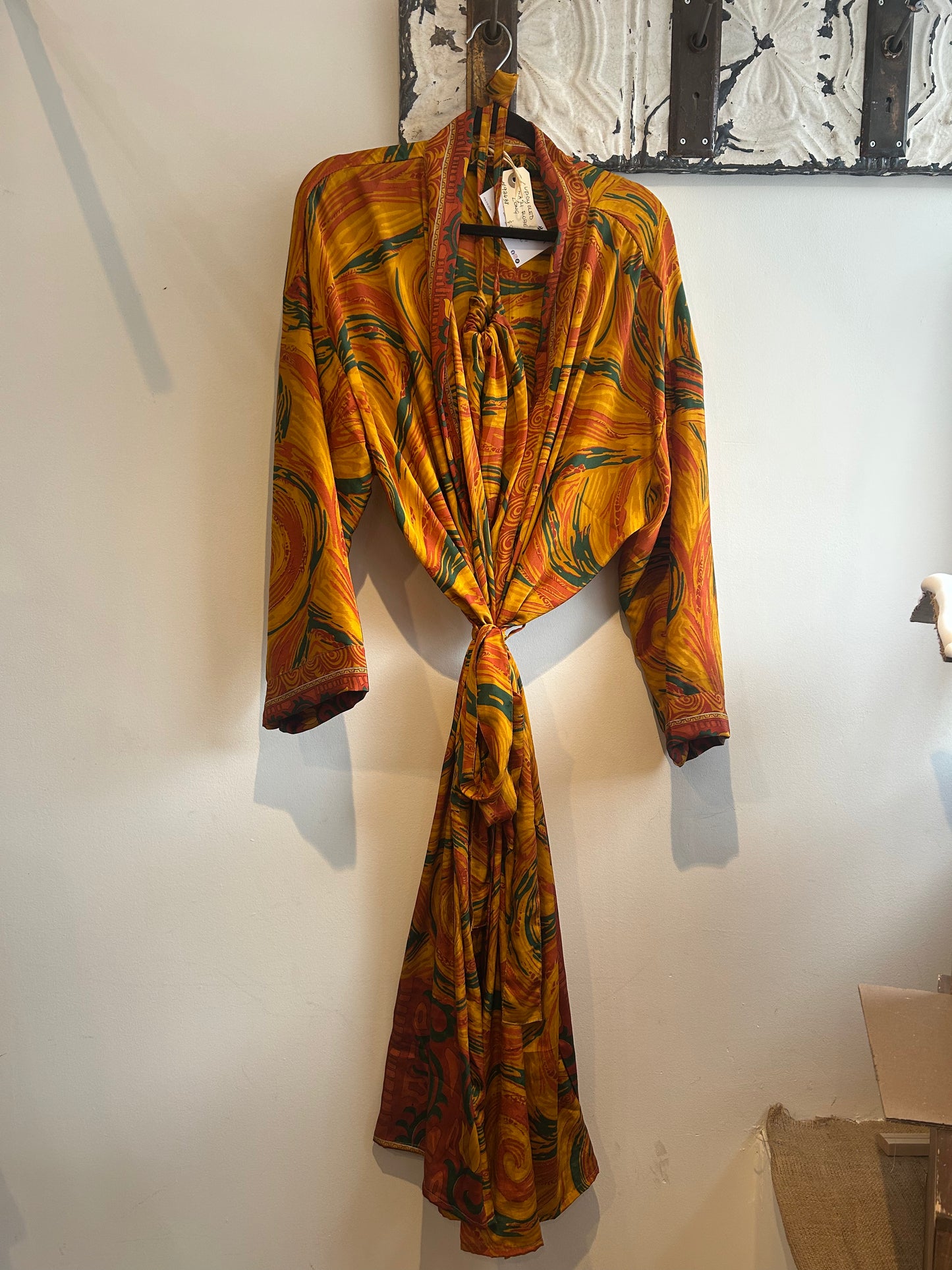 Upcycled Sari Robe - Long #C38