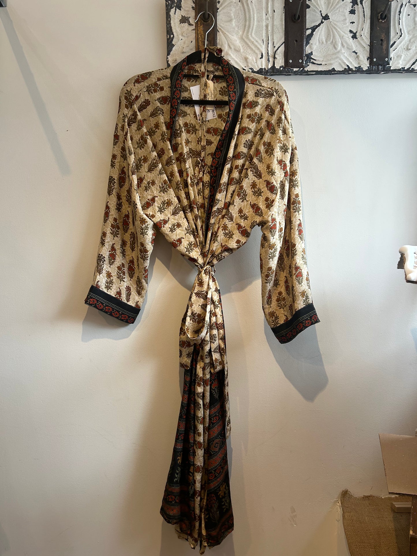 Upcycled Sari Robe - Long #C42