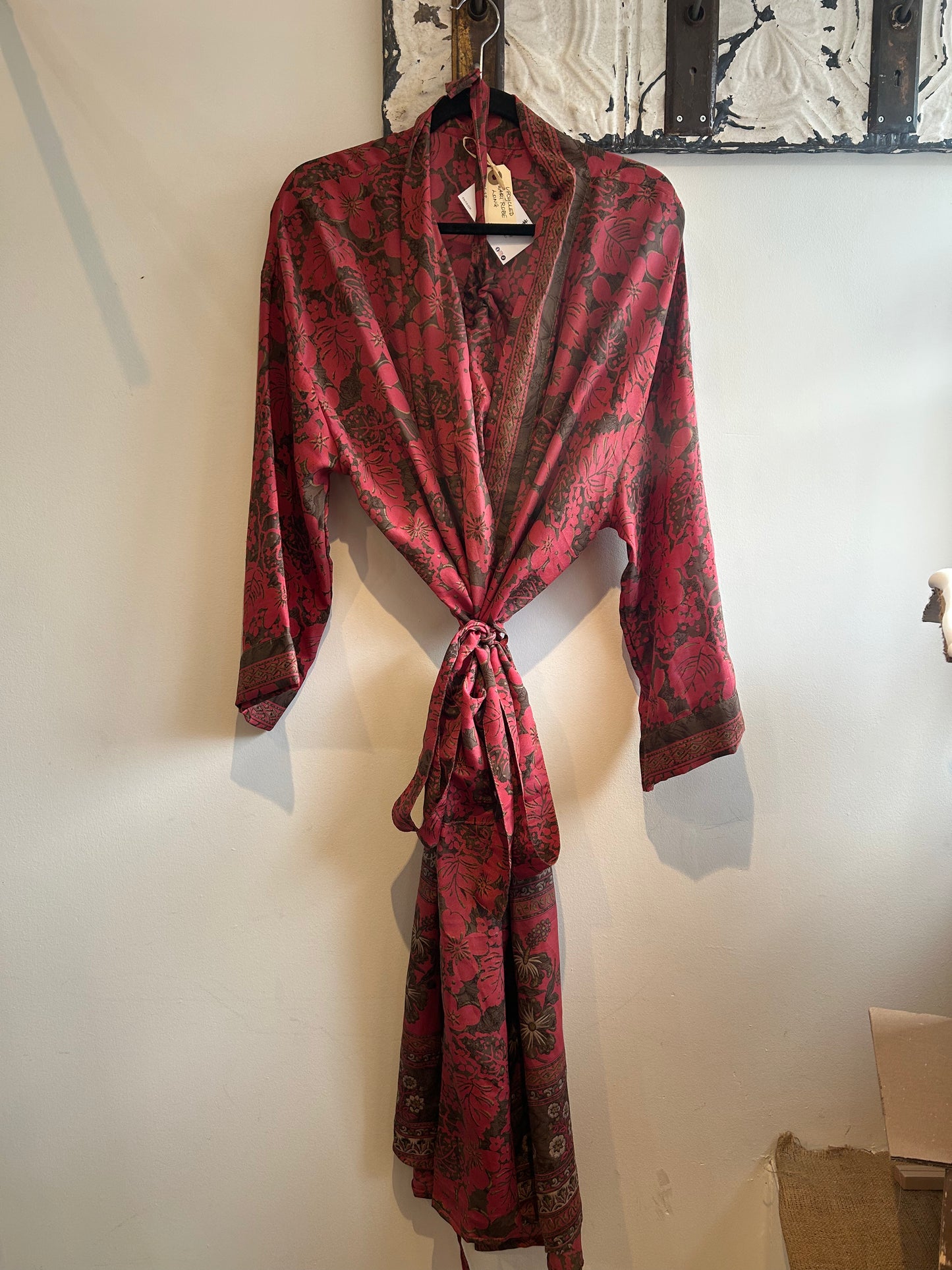 Upcycled Sari Robe - Long #C49