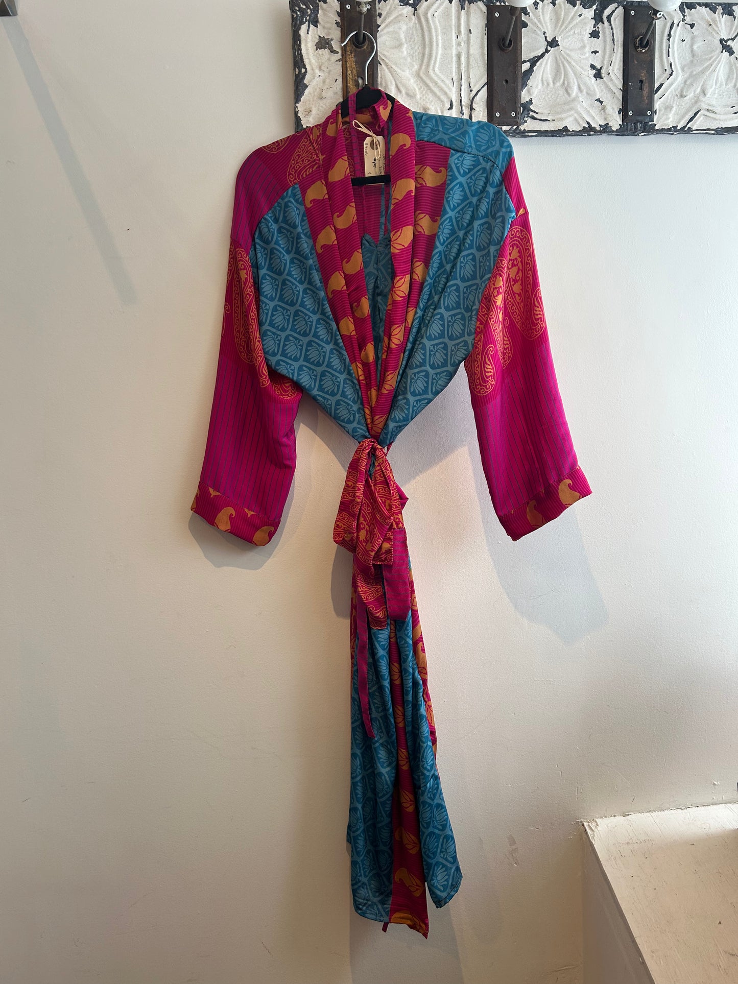 Upcycled Sari Robe - Long #V5