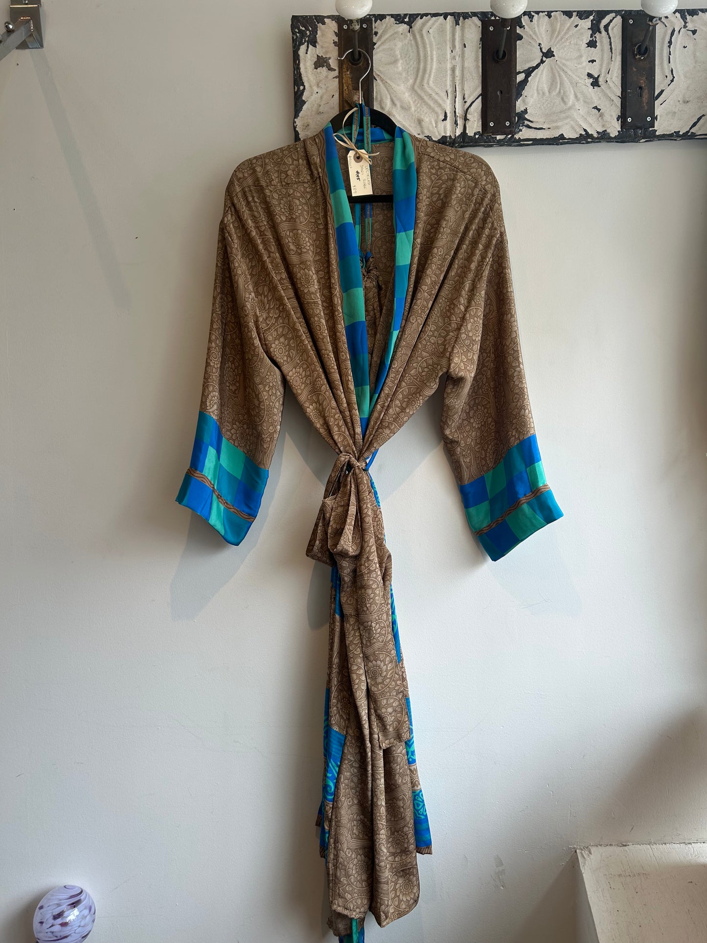 Upcycled Sari Robe - Long #M5