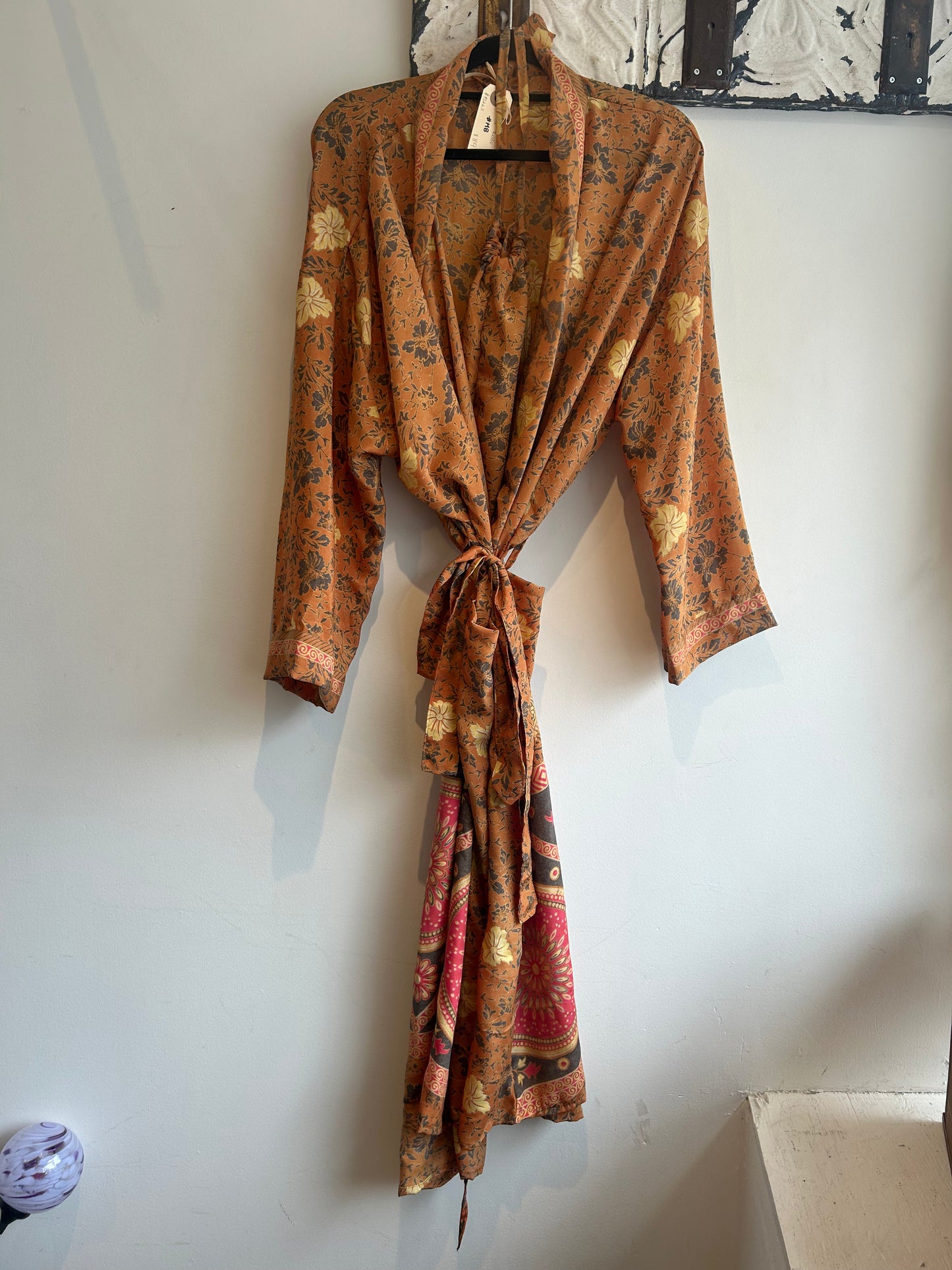 Upcycled Sari Robe - Long #M8