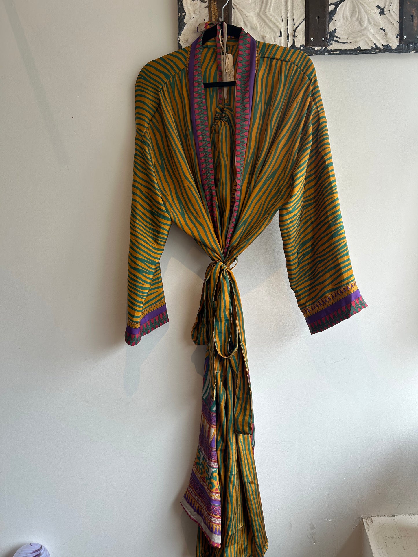 Upcycled Sari Robe - Long #M17