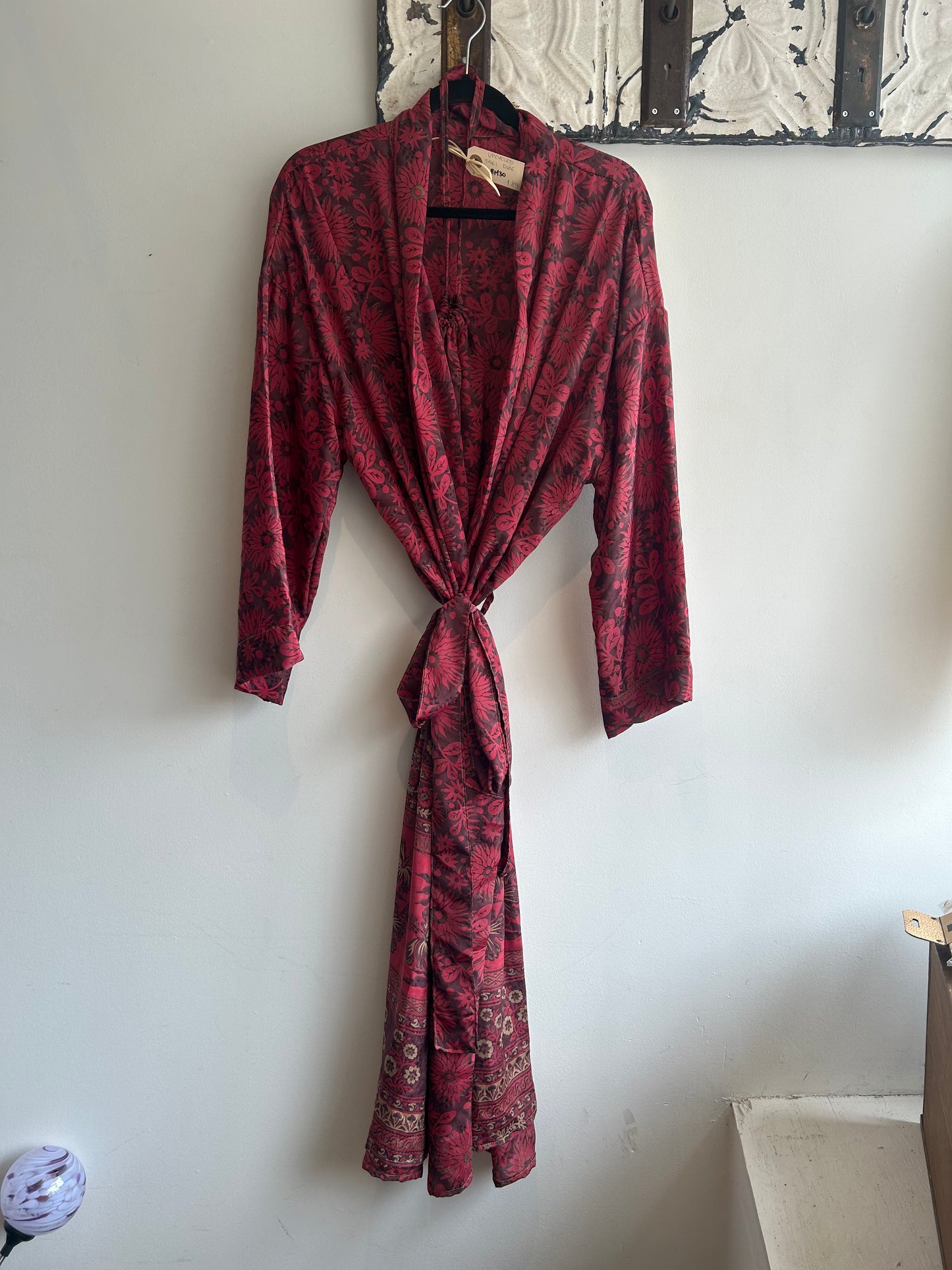 Upcycled Sari Robe - Long #M30