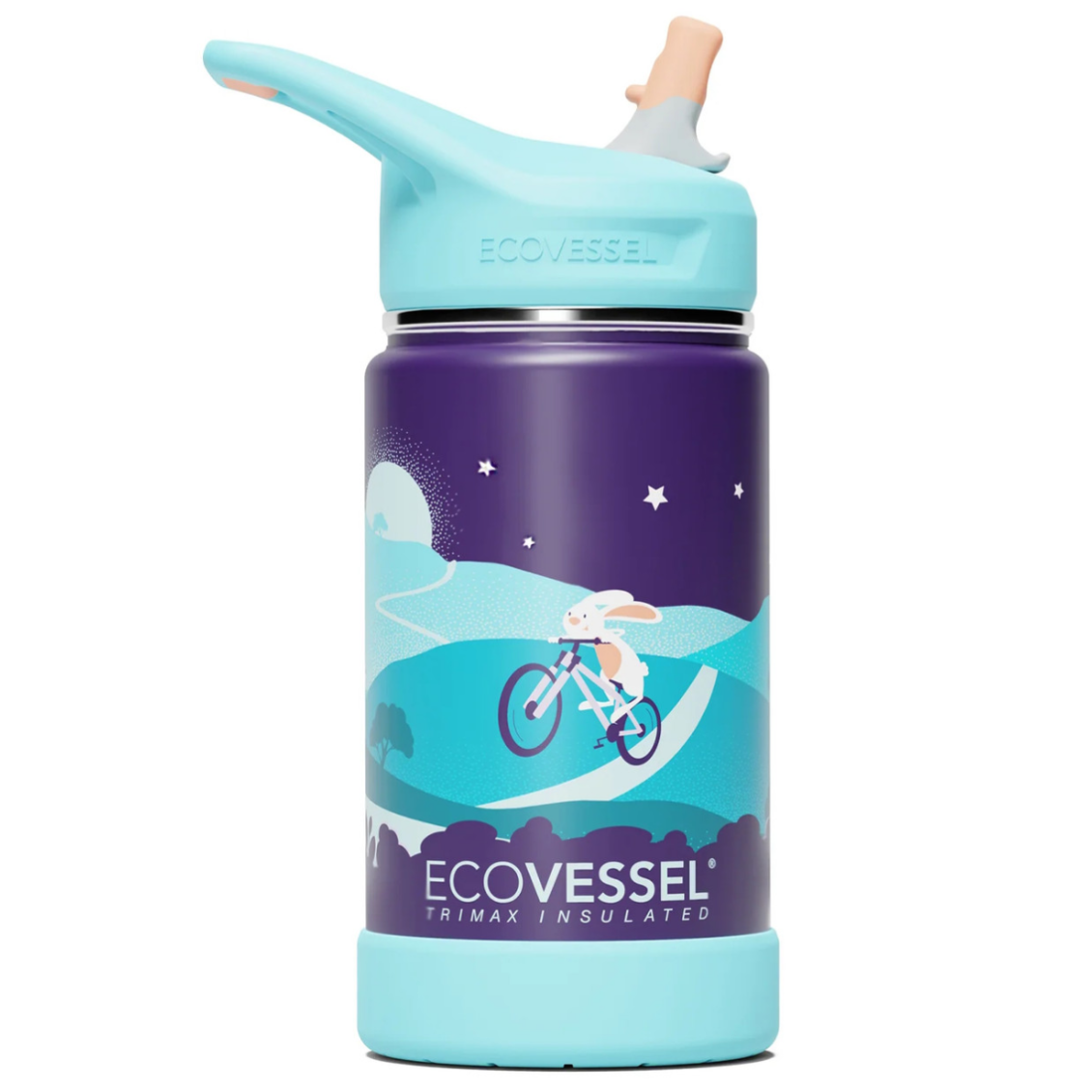 EcoVessel 12oz Insulated Water Bottle With Straw