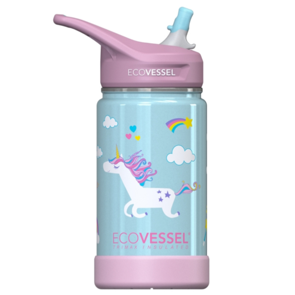 EcoVessel 12oz Insulated Water Bottle With Straw