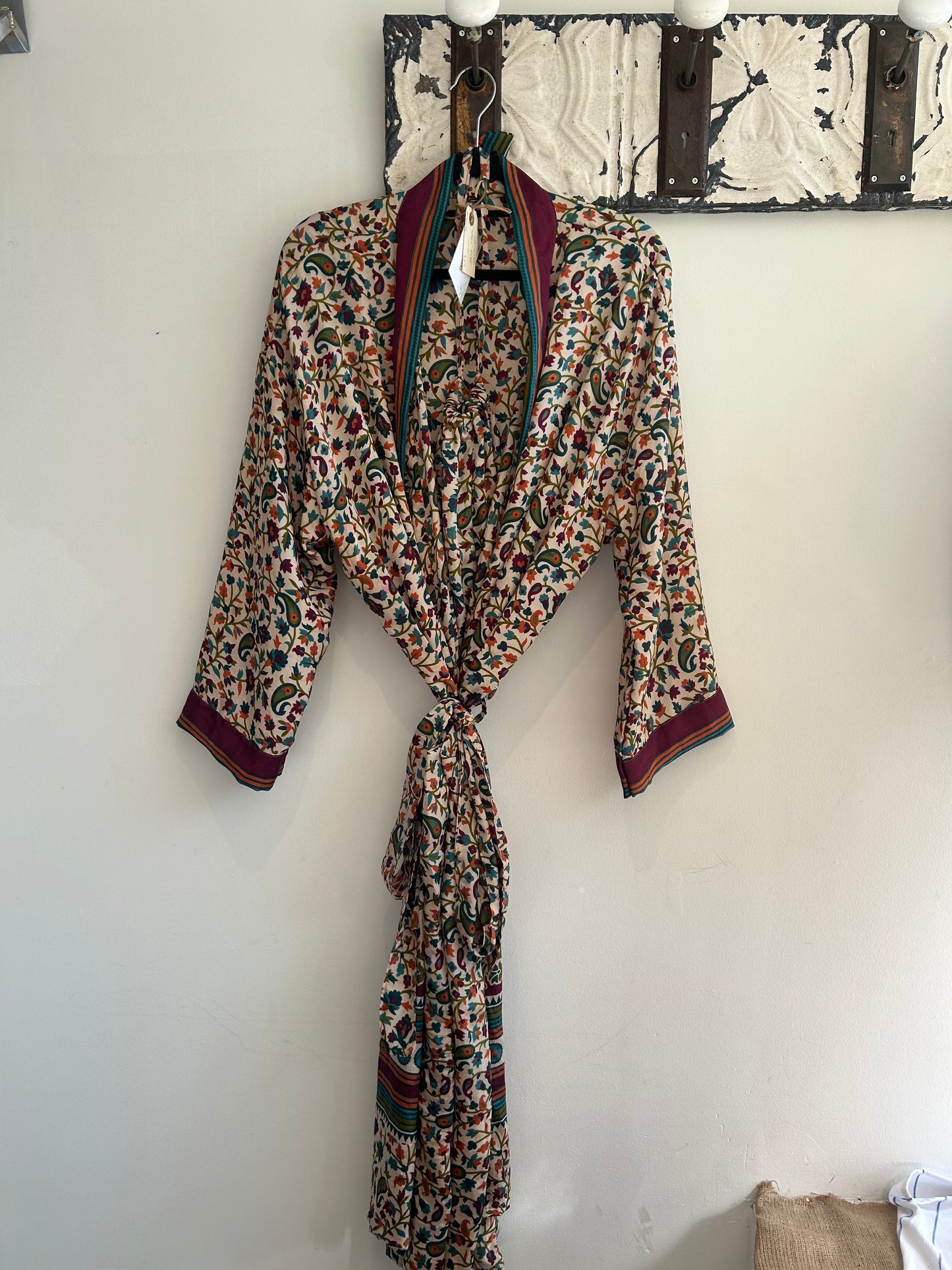 Upcycled Sari Robe - Long #S16