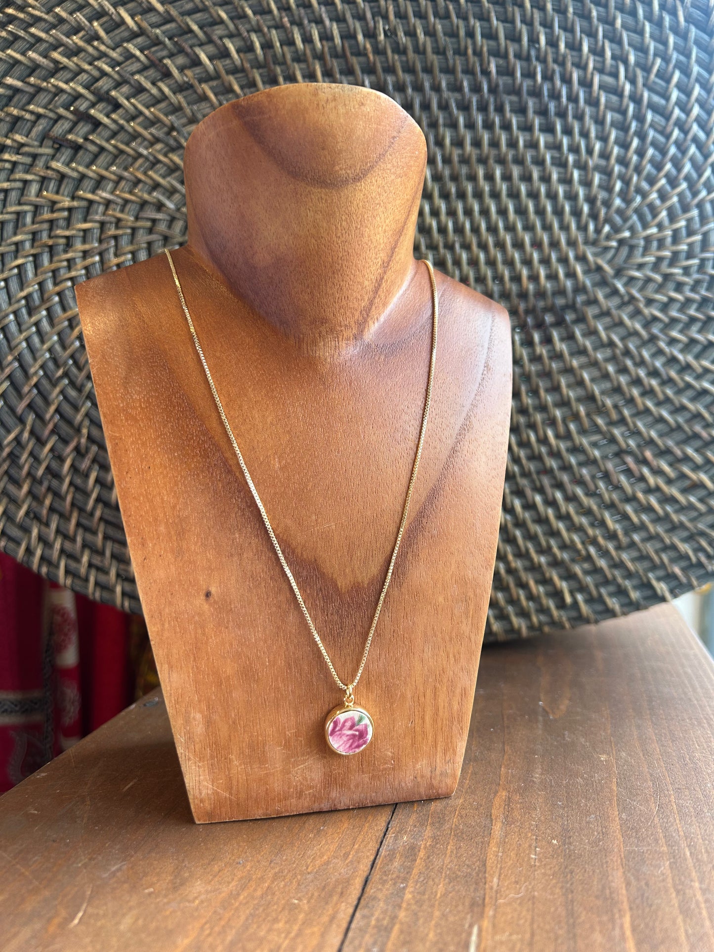 Upcycled Antique China Necklace