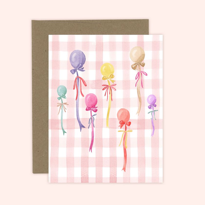 Almeida Illustrations Card - Birthday Balloons