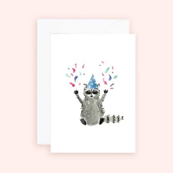 Almeida Illustrations Mini Card - Raccoon