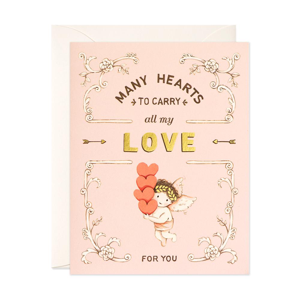 JooJoo Paper Card - Many Hearts Cupid