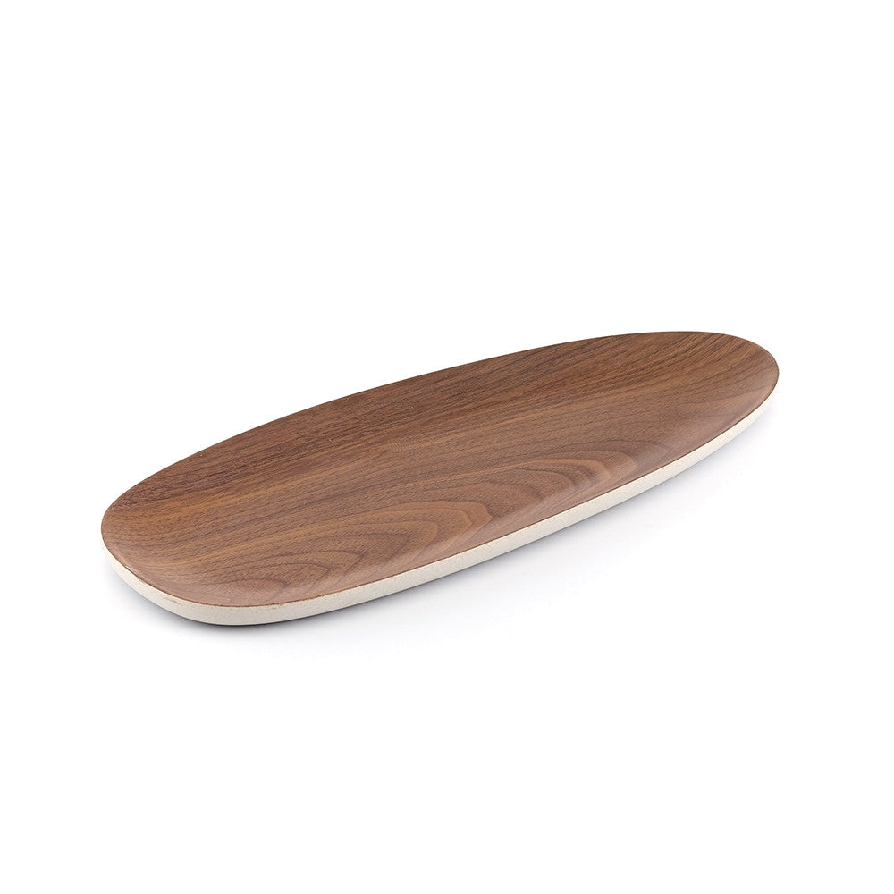 Bamboo Walnut Oval Plate