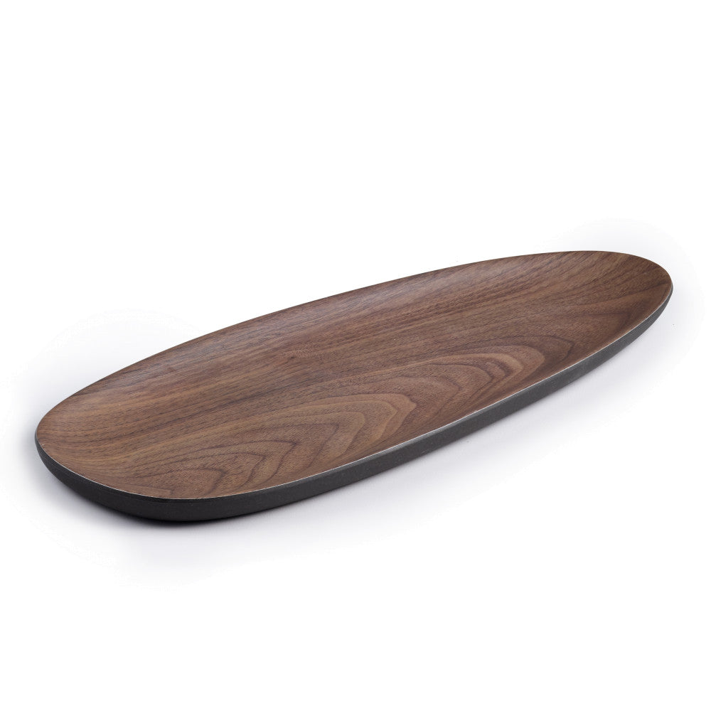 Bamboo Walnut Oval Plate