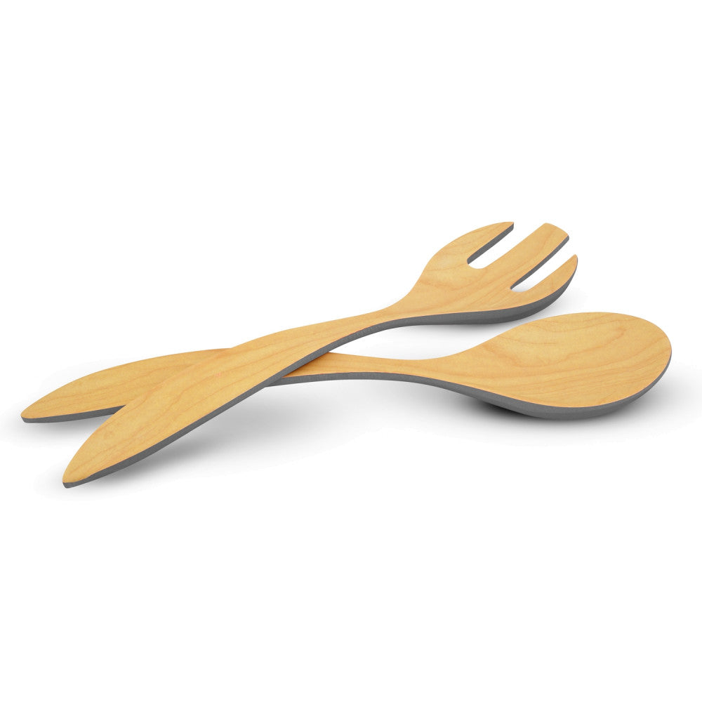 Bamboo Maple Salad Server Set