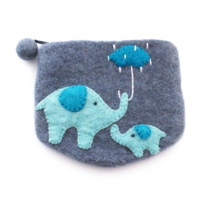 Hamro Felted Wool Coin Purse - Animals