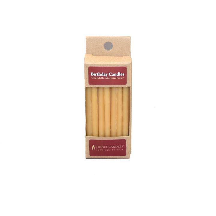 Honey Candles Beeswax Birthday Candles - 20 Pack