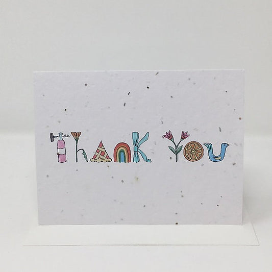 Jill & Jack Paper Plantable Card - Thank You