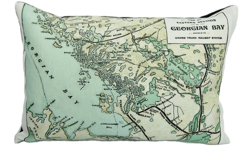 Vintage Map Pillow