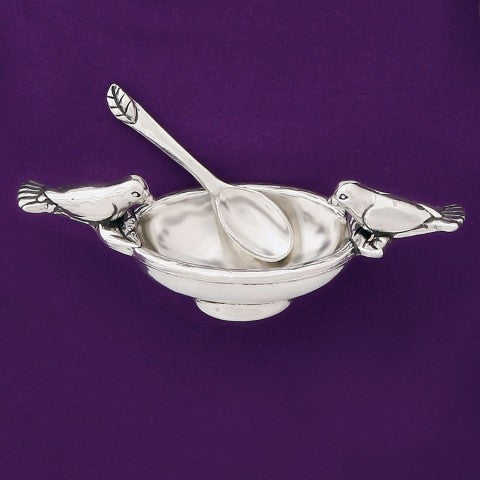 Basic Spirit Handmade Pewter Salt Cellar w/ Spoon
