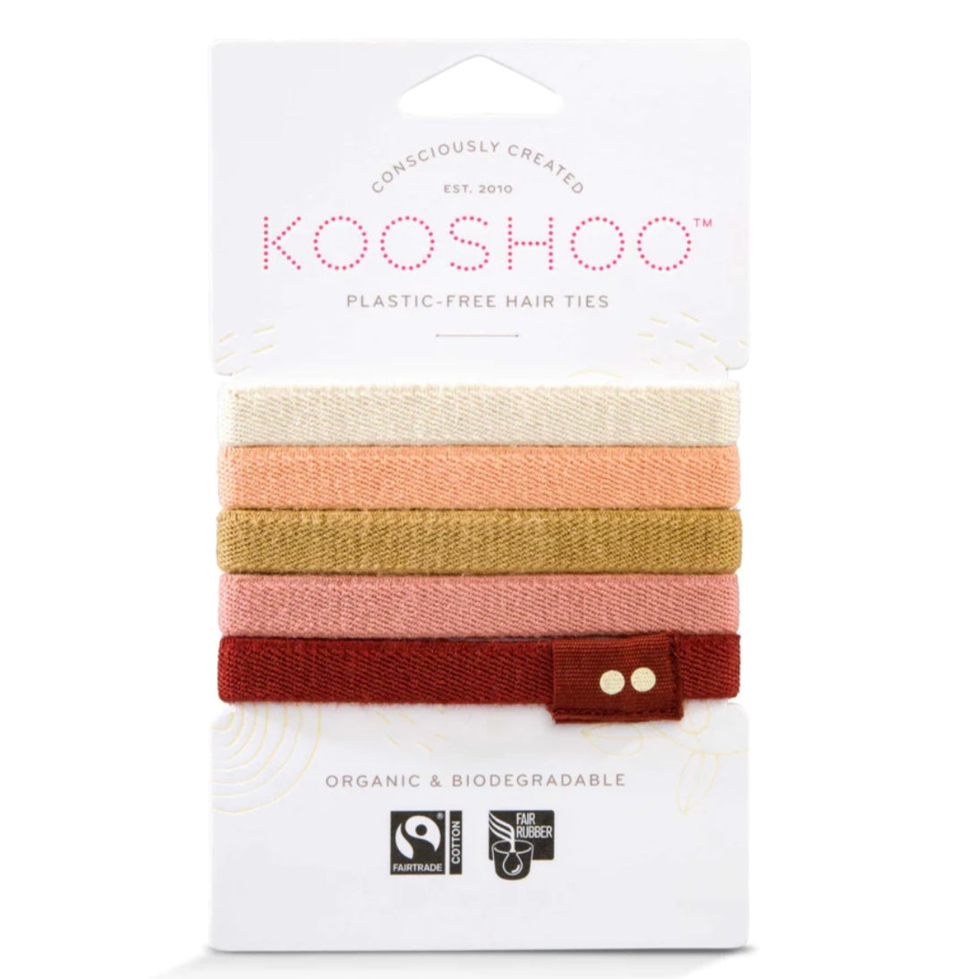 Kooshoo Organic Plastic-Free Flat Hair Ties