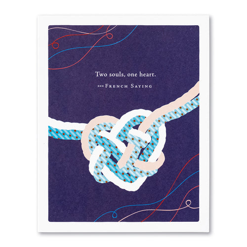 Positively Green Card - Two Souls (French Saying) - Wedding