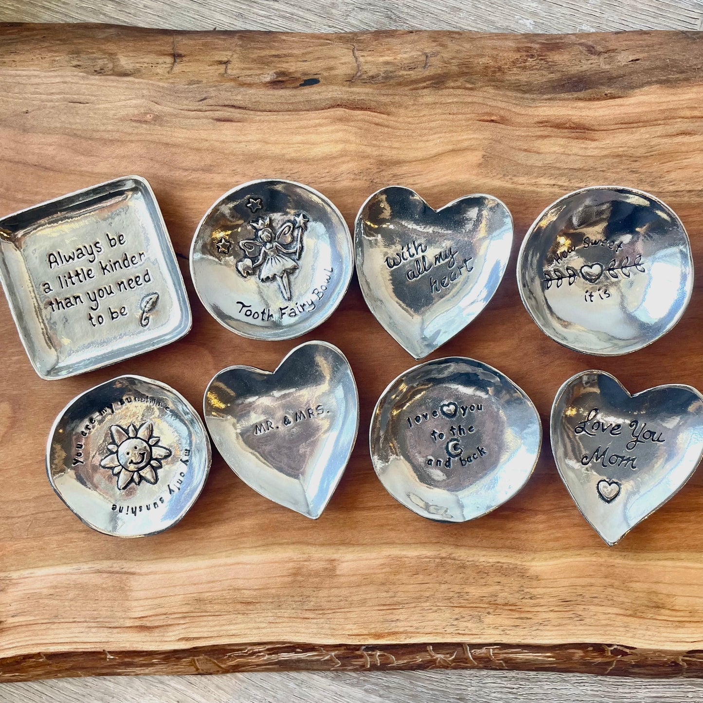 Basic Spirit Handmade Pewter Charm Bowls