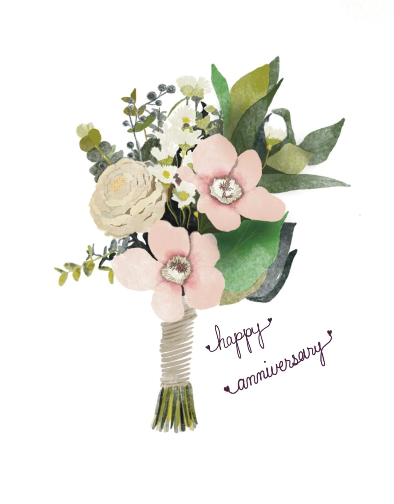 Poplar Paper Card - Anniversary Bouquet