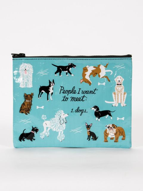 Blue Q Large Zipper Pouch