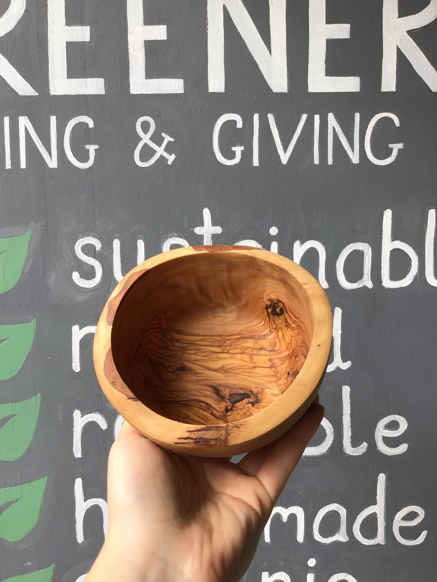 Handmade Olivewood Snack Bowl