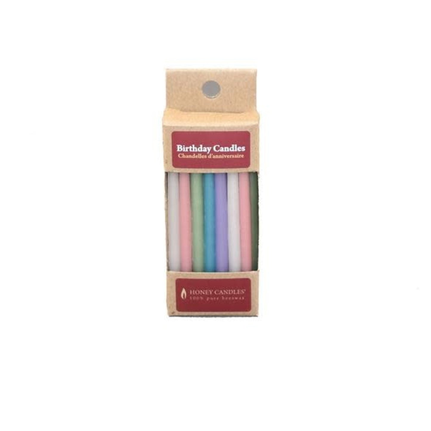 Honey Candles Beeswax Birthday Candles - 20 Pack