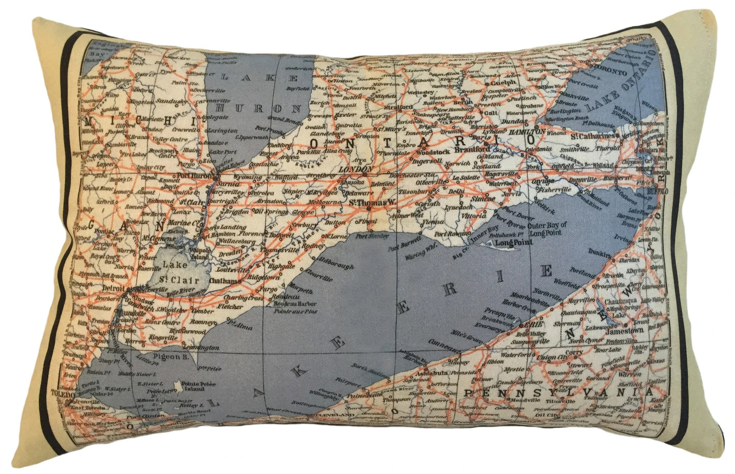 Vintage Map Pillow