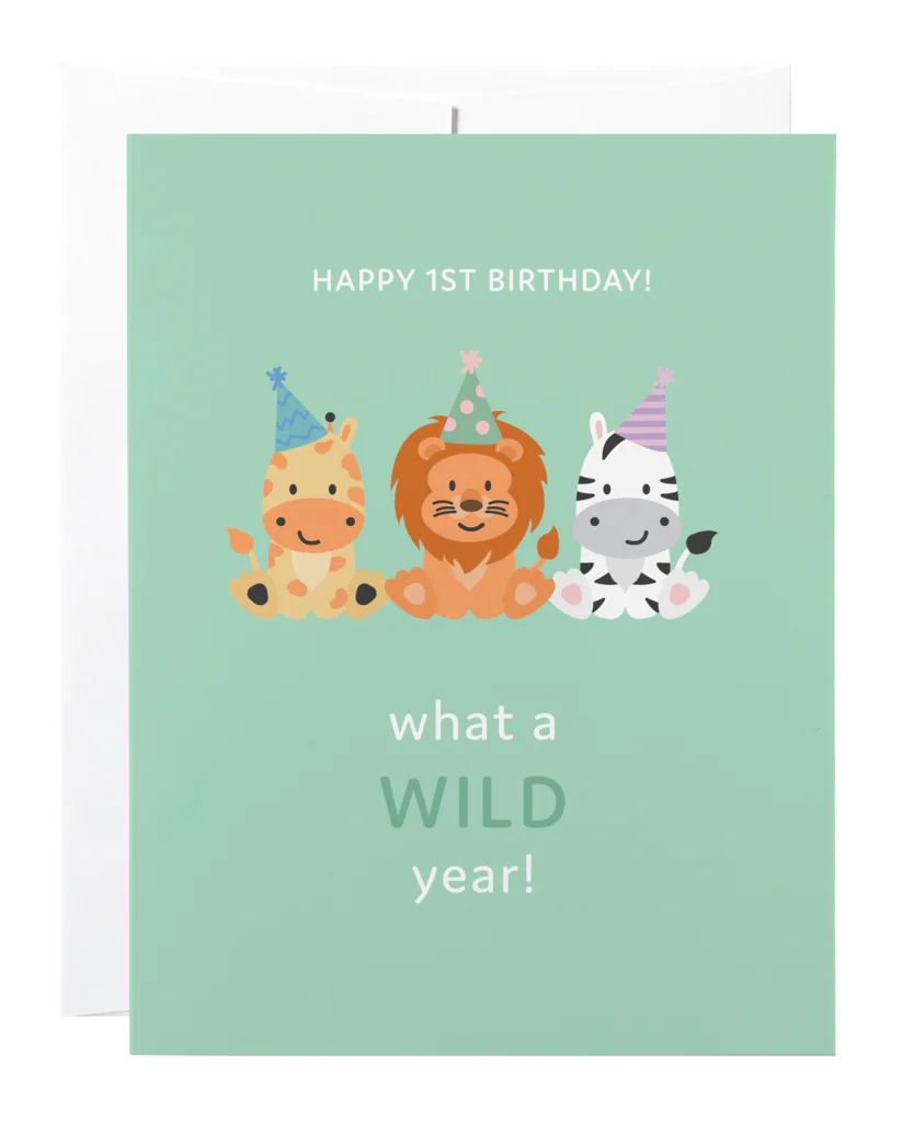 Classy Cards - First Birthday Wild Year