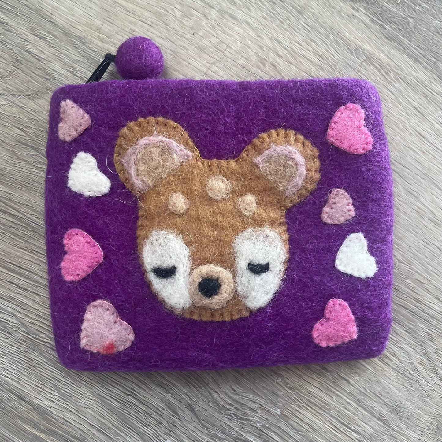 Hamro Felted Wool Coin Purse - Animals
