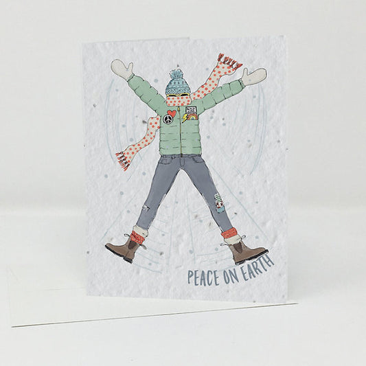 Jill & Jack Paper Plantable Card - Peace on Earth