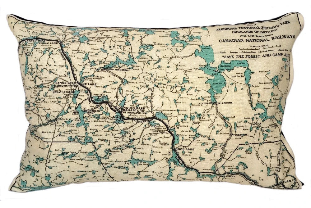 Vintage Map Pillow