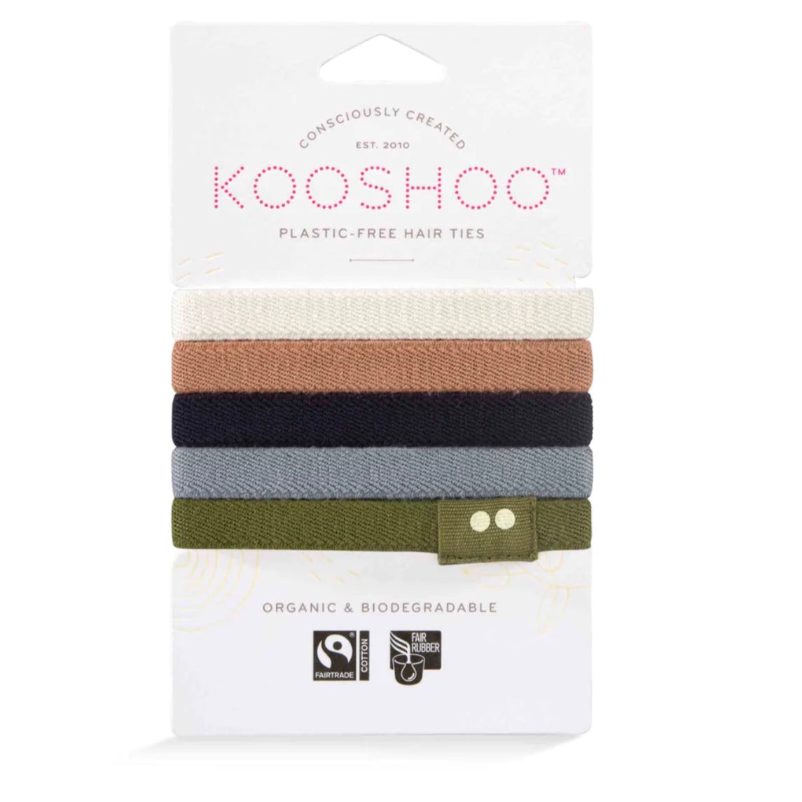 Kooshoo Organic Plastic-Free Flat Hair Ties