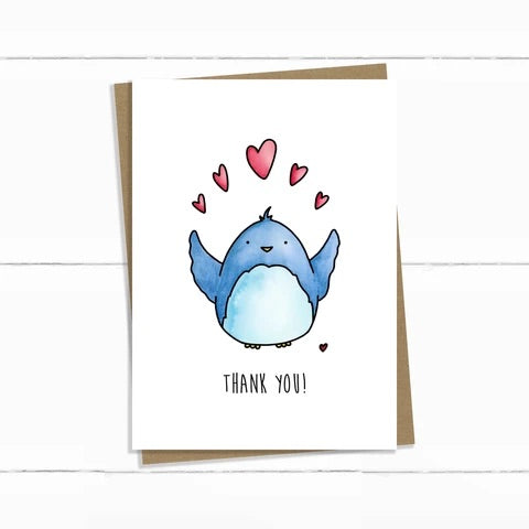 Baun Bon Card - Thank You Blue Bird