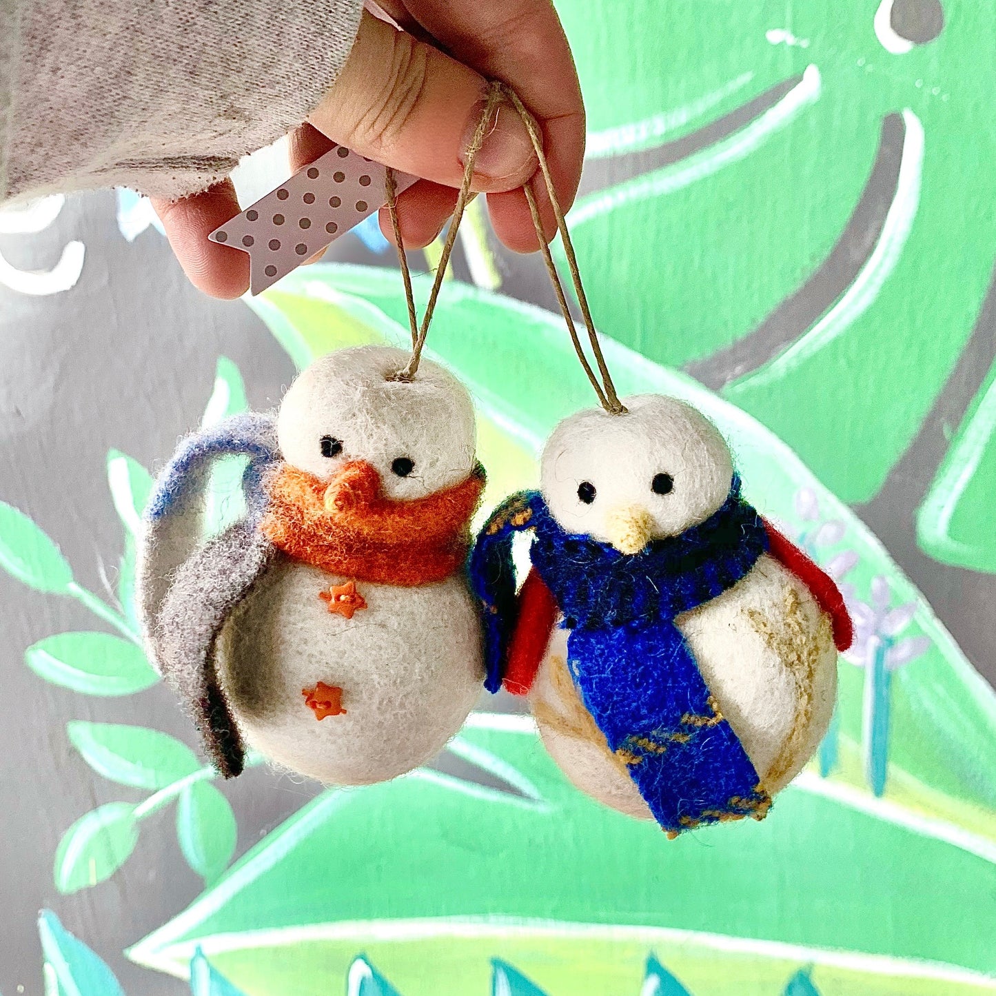 Amber Goes Violet Felted Wool Ornament