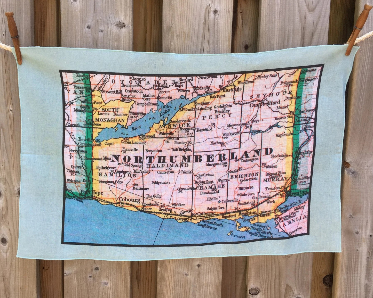 Vintage Map Linen Tea Towel