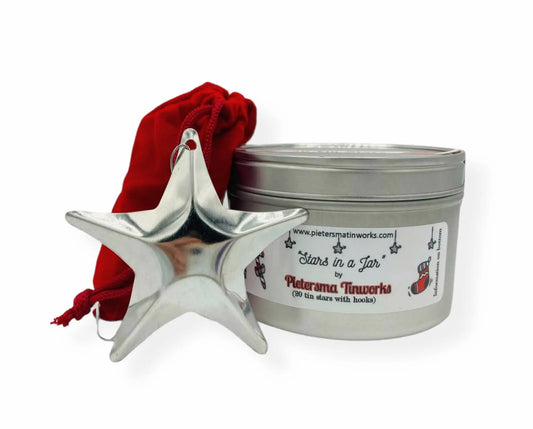 Handmade Tin Star Christmas Tree Ornament