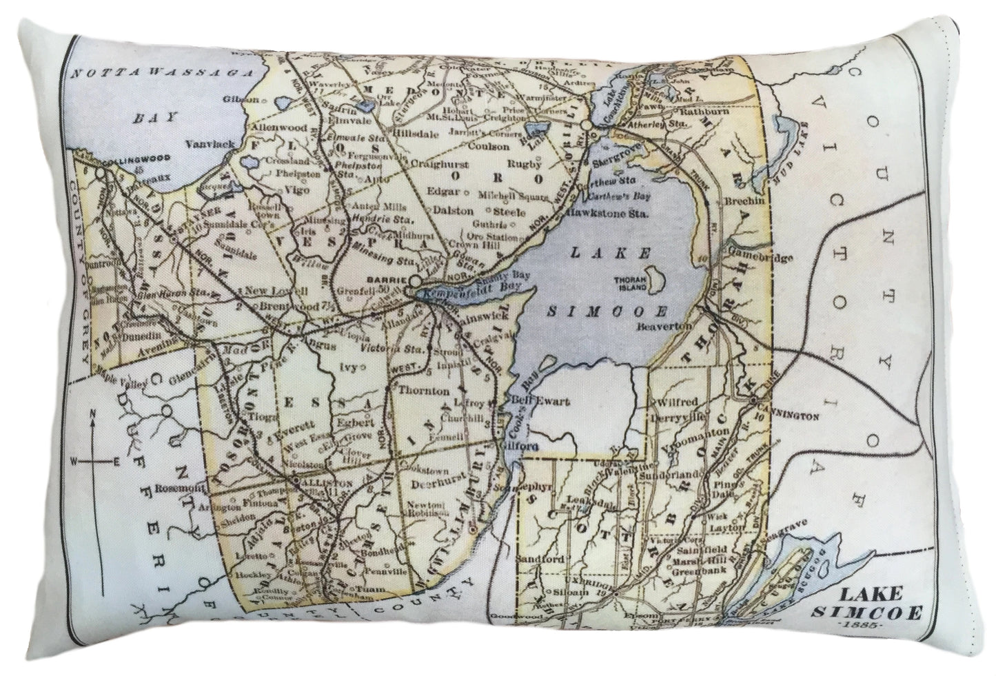 Vintage Map Pillow