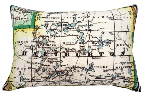 Vintage Map Pillow