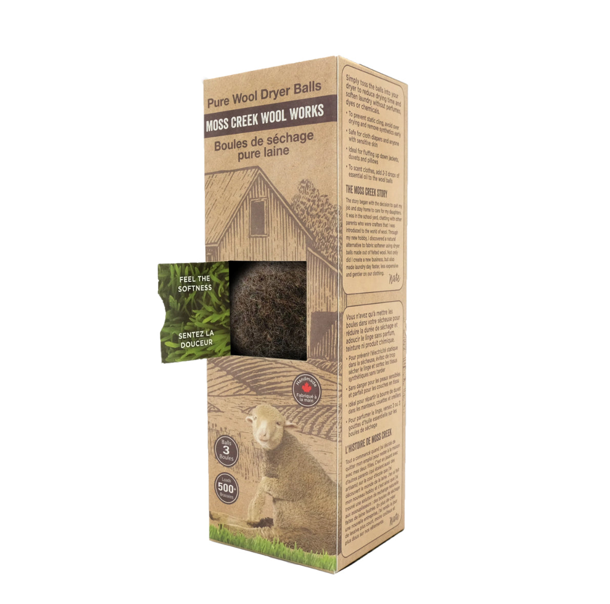 Moss Creek Pure Wool Dryer Balls