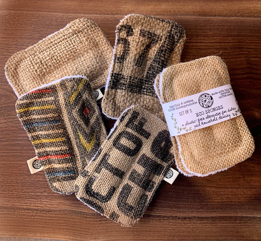 Burlap & Terry Towel Eco Sponge (Two Pack)