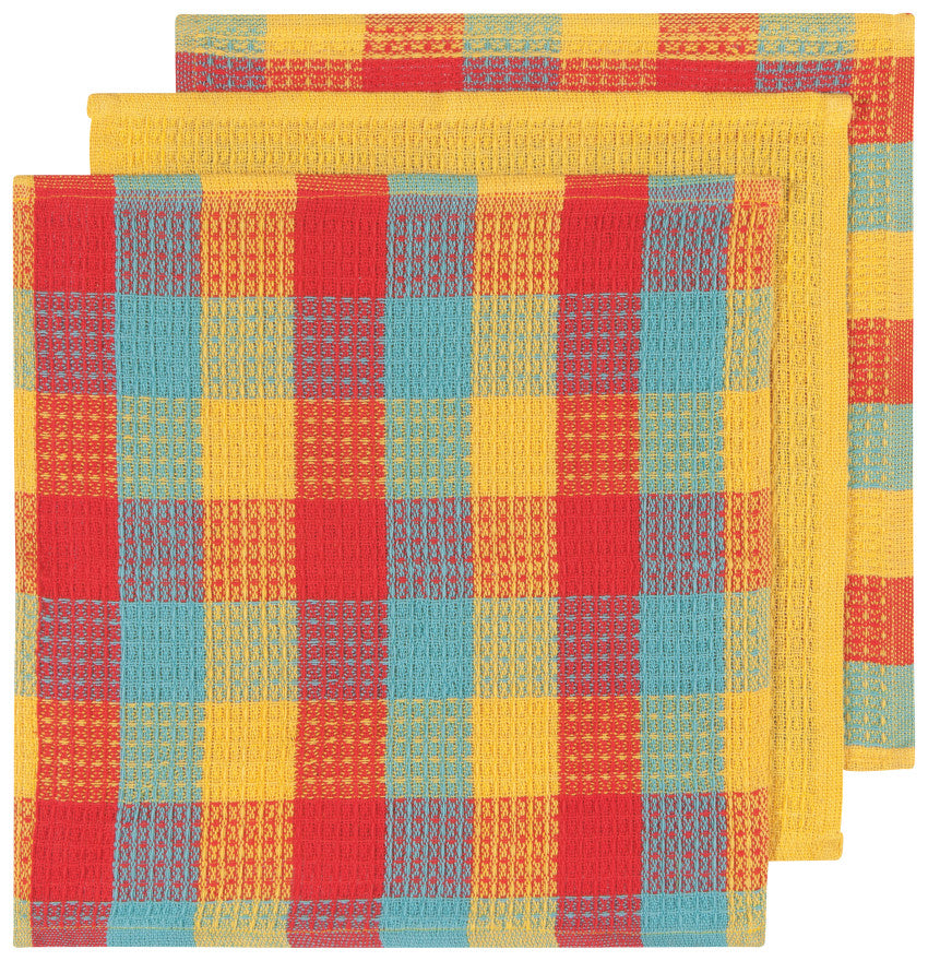 Cotton Check Dish Cloths