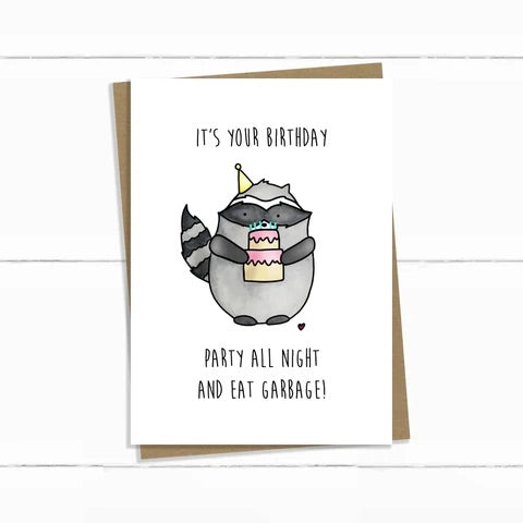 Baun Bon Card - Raccoon Party